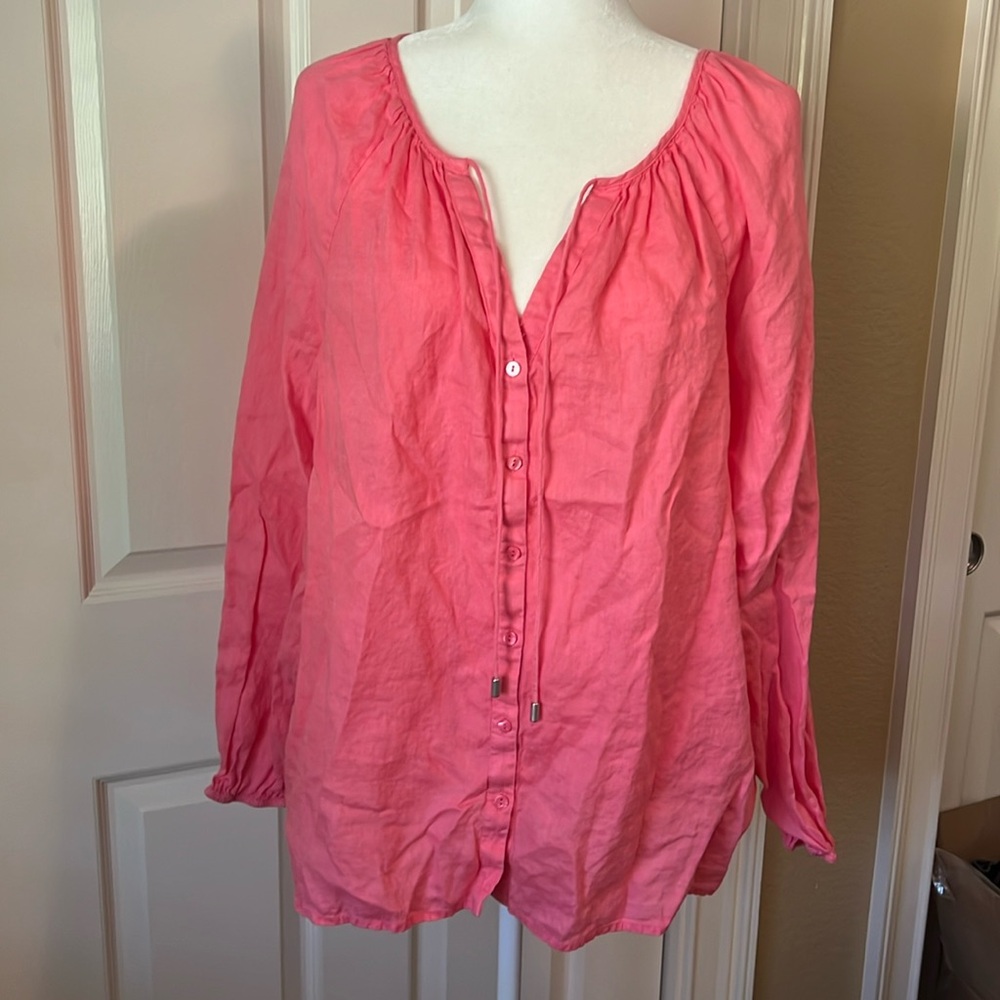 NYDJ linen blouse